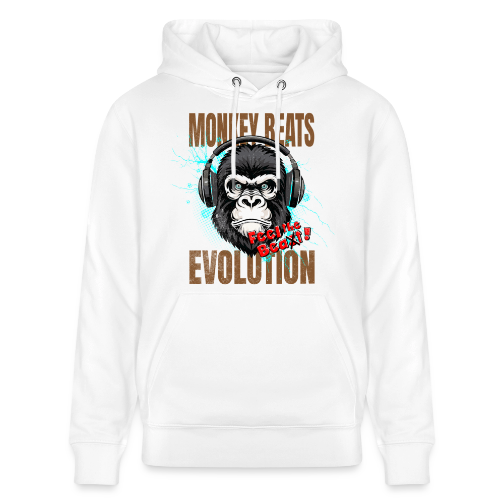Monkey Beats Design – Unisex Bio-Hoodie - Weiß