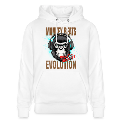 Monkey Beats Design – Unisex Bio-Hoodie - Weiß