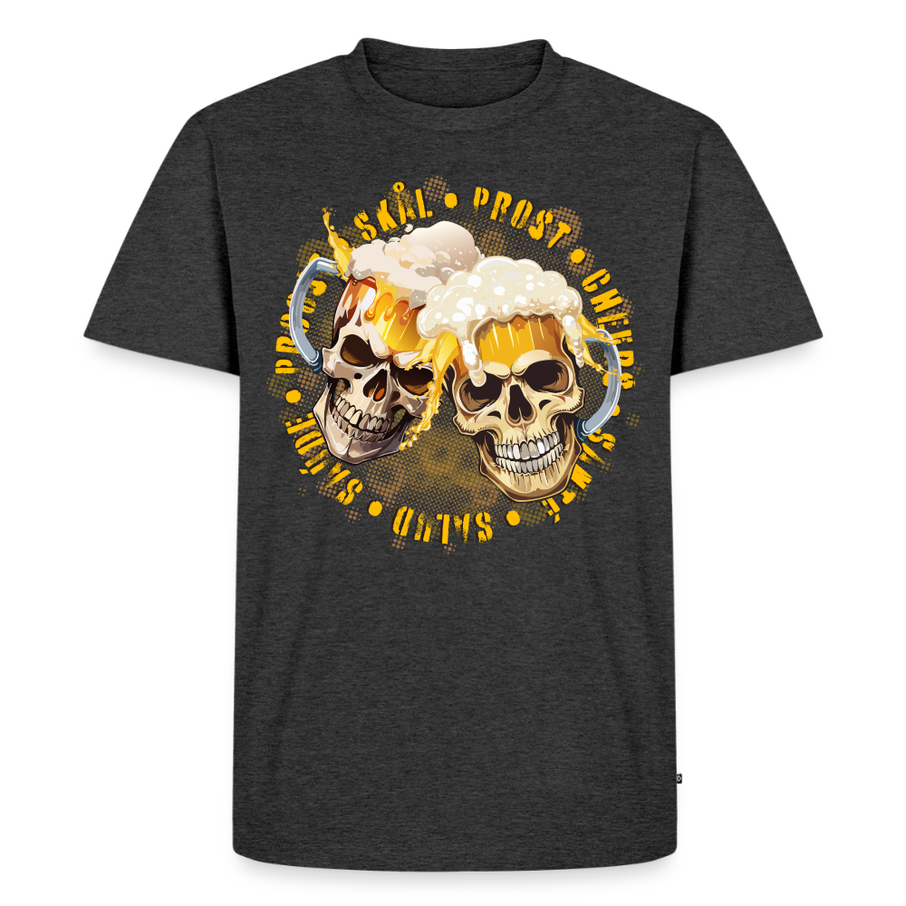 Party Skull Design – Männer Premium T-Shirt - Anthrazit meliert