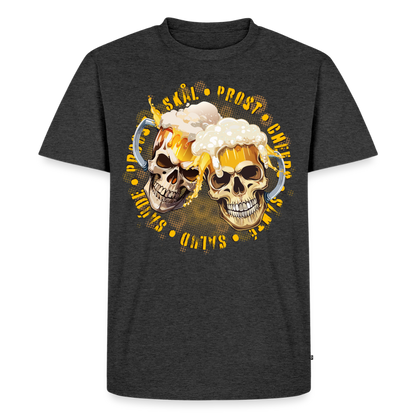 Party Skull Design – Männer Premium T-Shirt - Anthrazit meliert