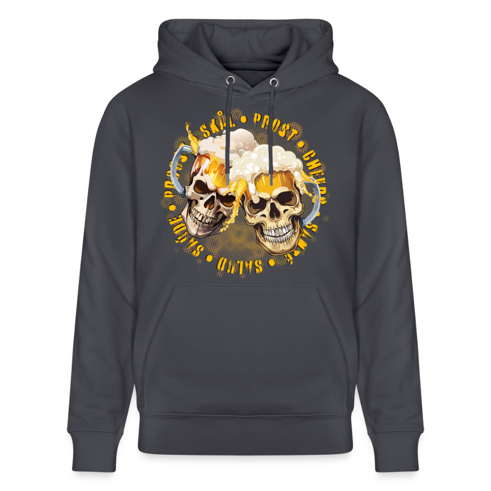 Party Skull Design – Unisex Bio-Hoodie - Indigoblau