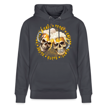 Party Skull Design – Unisex Bio-Hoodie - Indigoblau