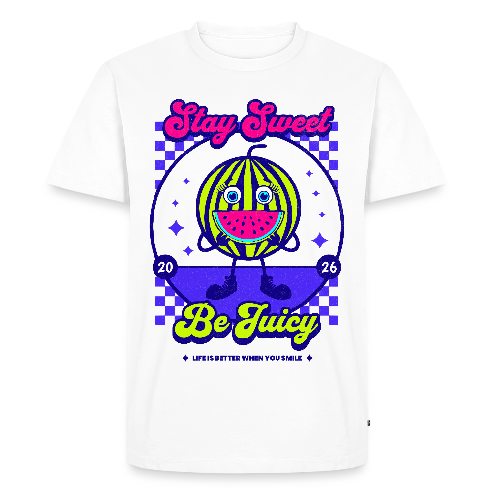 Stay Sweet Design – Männer Premium T-Shirt - Weiß