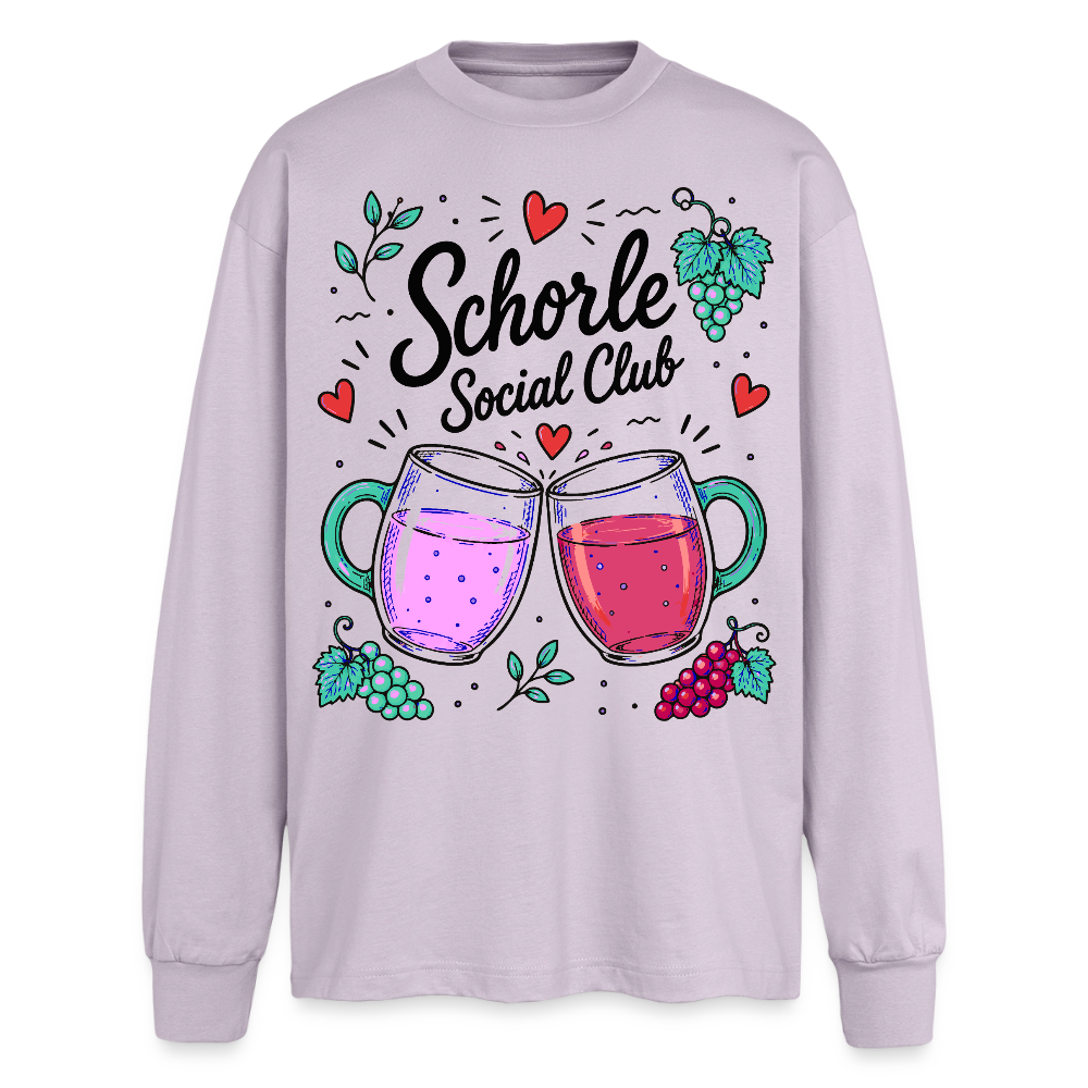 Schorle Social Club – Oversized Langarmshirt - verblasstes Lila