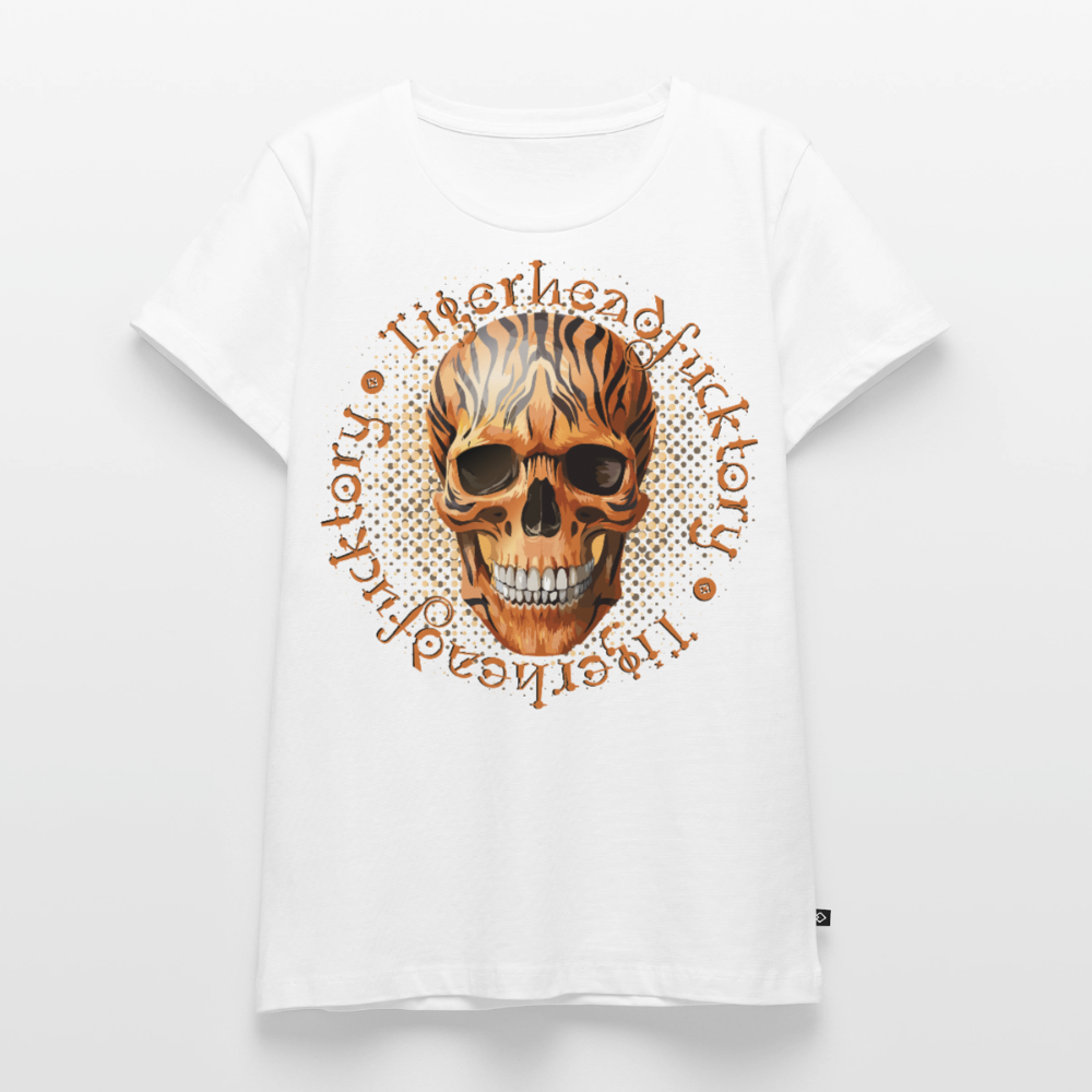 Tiger Skull Design – Frauen Premium T-Shirt - Weiß