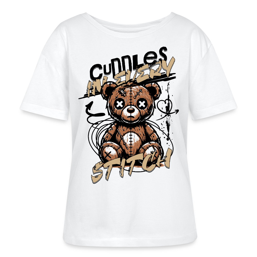 Bear Design – Rundhals Frauen Bio-T-Shirt - Weiß