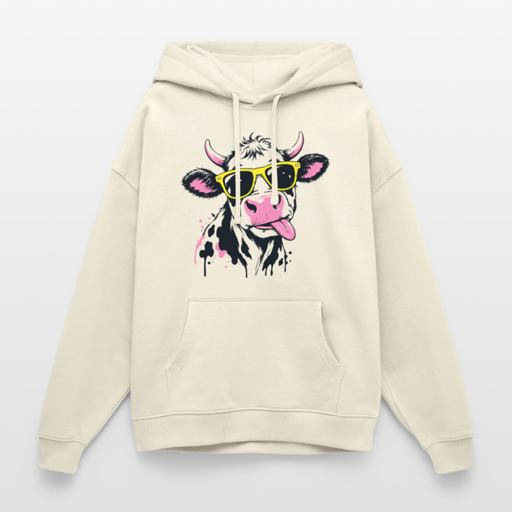 Street Cow Design – Oversized Unisex Hoodie - Natur