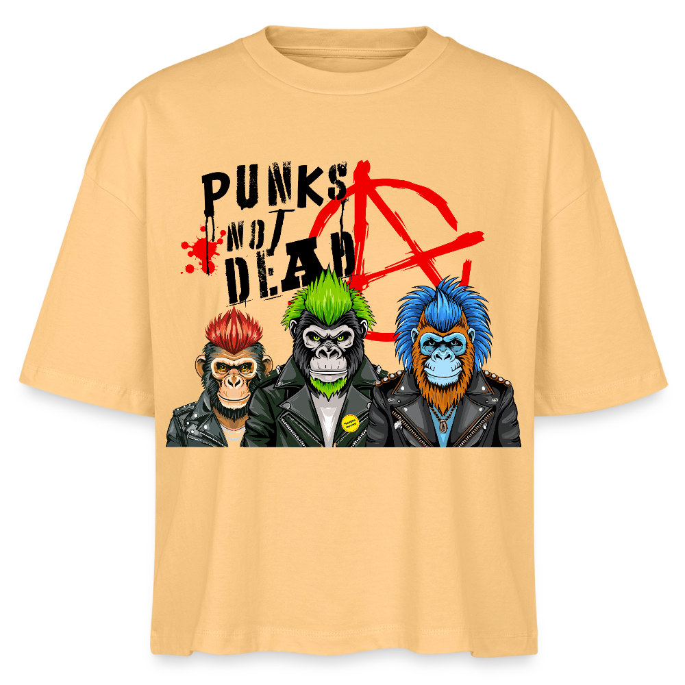 Punks Not Dead Design – Frauen Boxy Bio-T-Shirt - Mispel