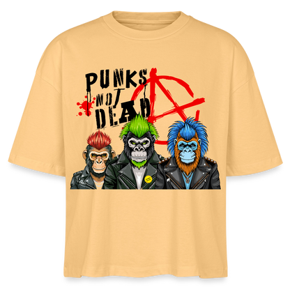 Punks Not Dead Design – Frauen Boxy Bio-T-Shirt - Mispel