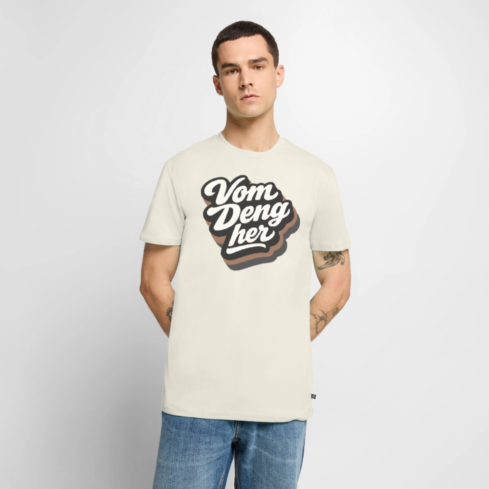 Vom Deng her Design – Männer Premium T-Shirt - Naturweiß