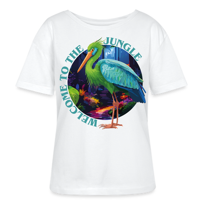 Jungle Design – Rundhals Frauen Bio-T-Shirt - Weiß