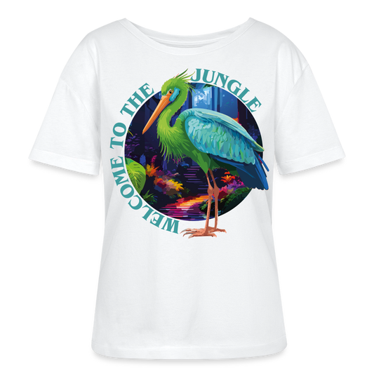 Jungle Design – Rundhals Frauen Bio-T-Shirt - Weiß