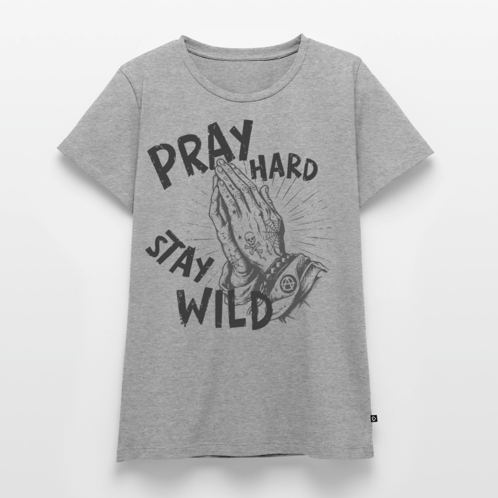 Play Hard – Frauen Premium T-Shirt - Grau meliert
