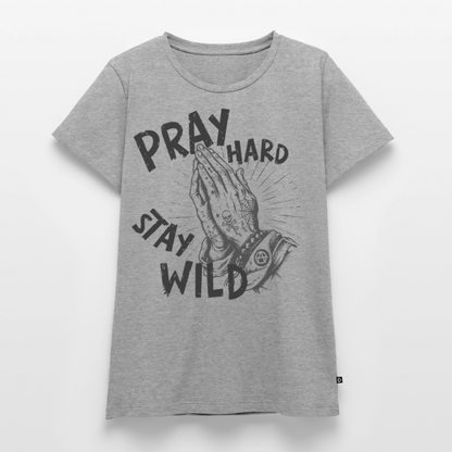 Play Hard – Frauen Premium T-Shirt - Grau meliert
