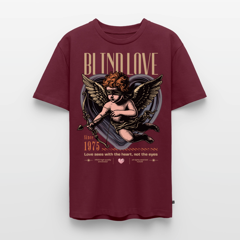 Blind Love Design –  Männer Premium T-Shirt - Burgunderrot