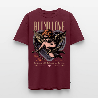 Blind Love Design –  Männer Premium T-Shirt - Burgunderrot