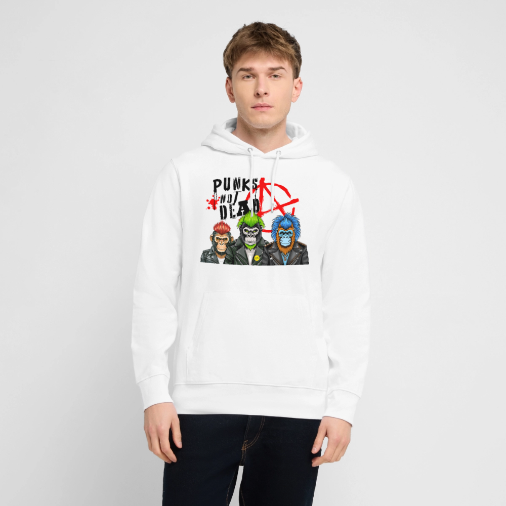 Punks Not Dead Design – Unisex Bio-Hoodie - Weiß