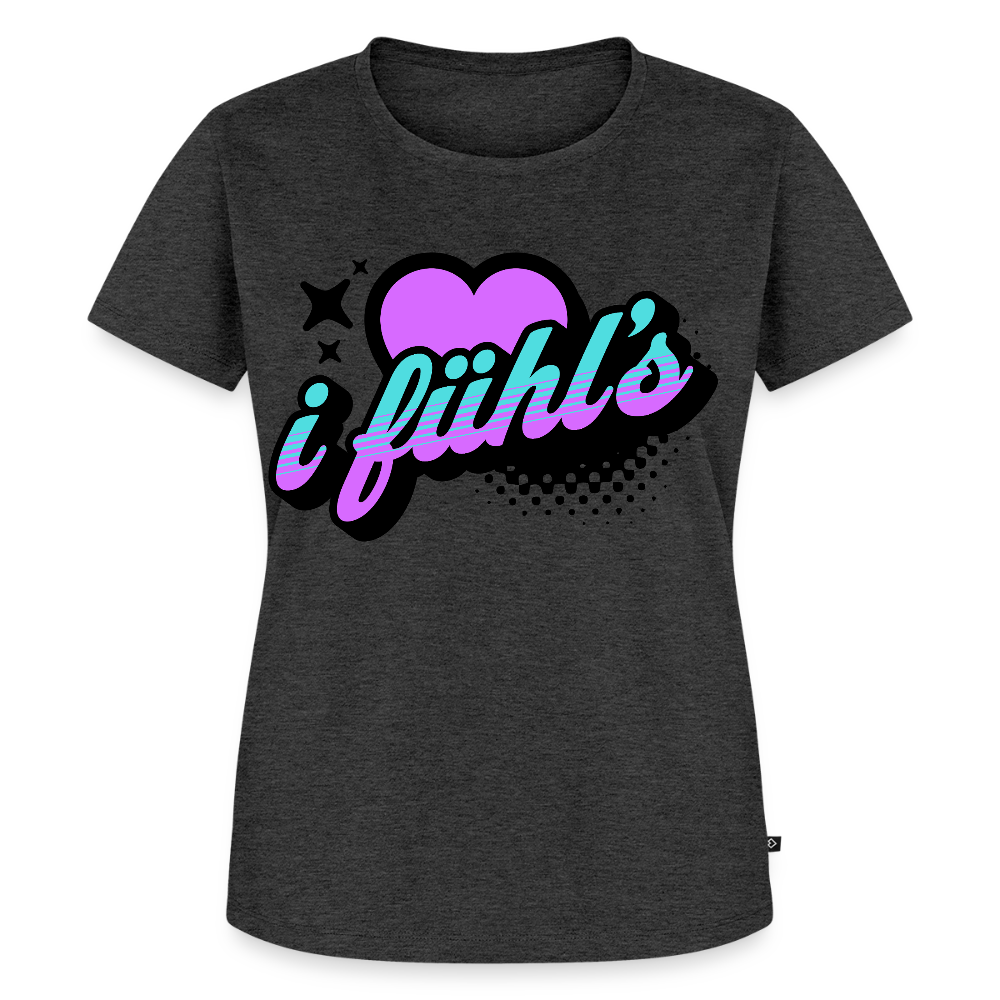 i fühl‘s Design – Frauen Premium T-Shirt - Anthrazit meliert