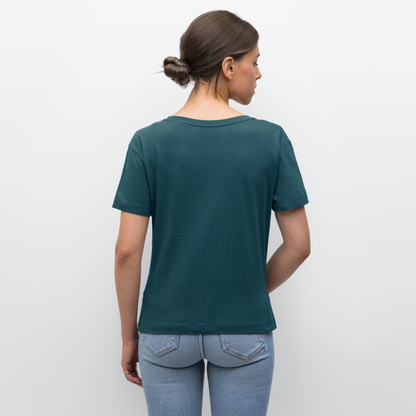 Strawberry Skull Design – Rundhals Frauen Bio-T-Shirt - Dunkles Petrol