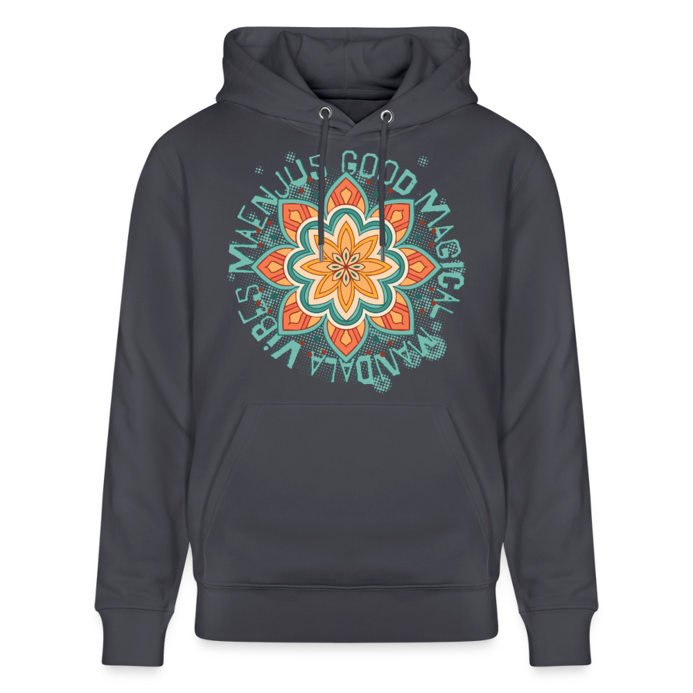 Mandala türkis Design – Unisex Bio-Hoodie - Indigoblau