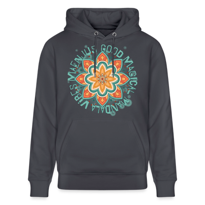 Mandala türkis Design – Unisex Bio-Hoodie - Indigoblau