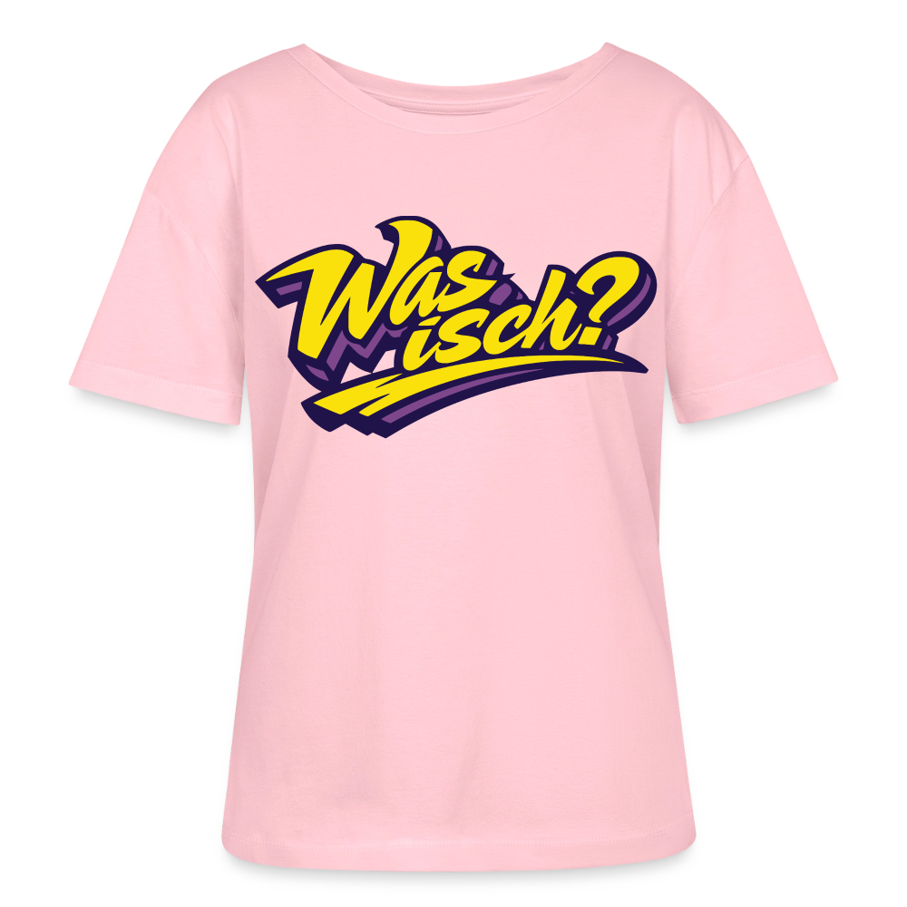 Was isch? Design – Rundhals Frauen Bio-T-Shirt - Hellrosa