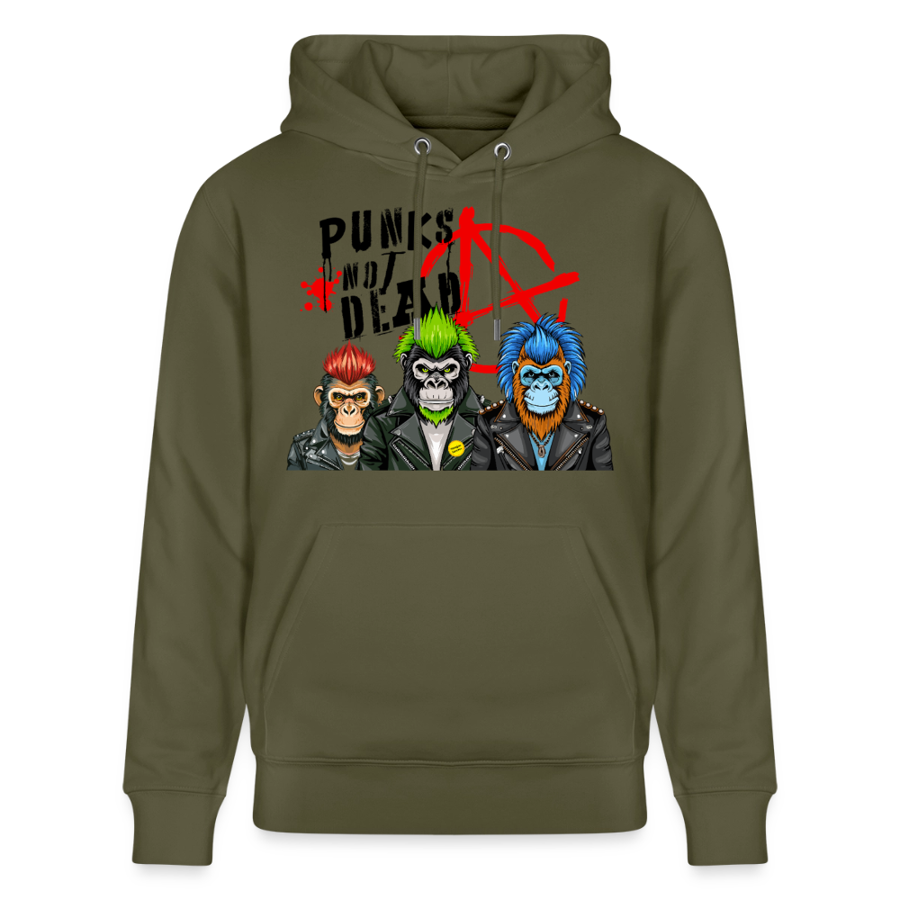 Punks Not Dead Design – Unisex Bio-Hoodie - Khaki Grün