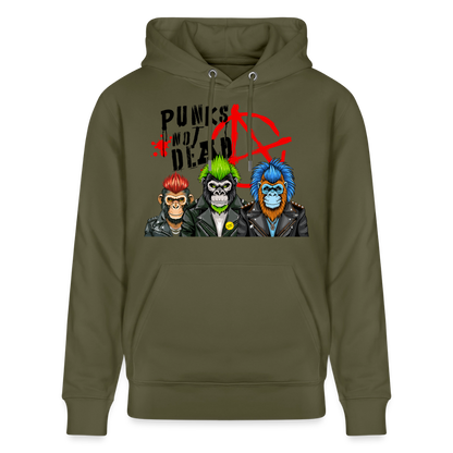 Punks Not Dead Design – Unisex Bio-Hoodie - Khaki Grün