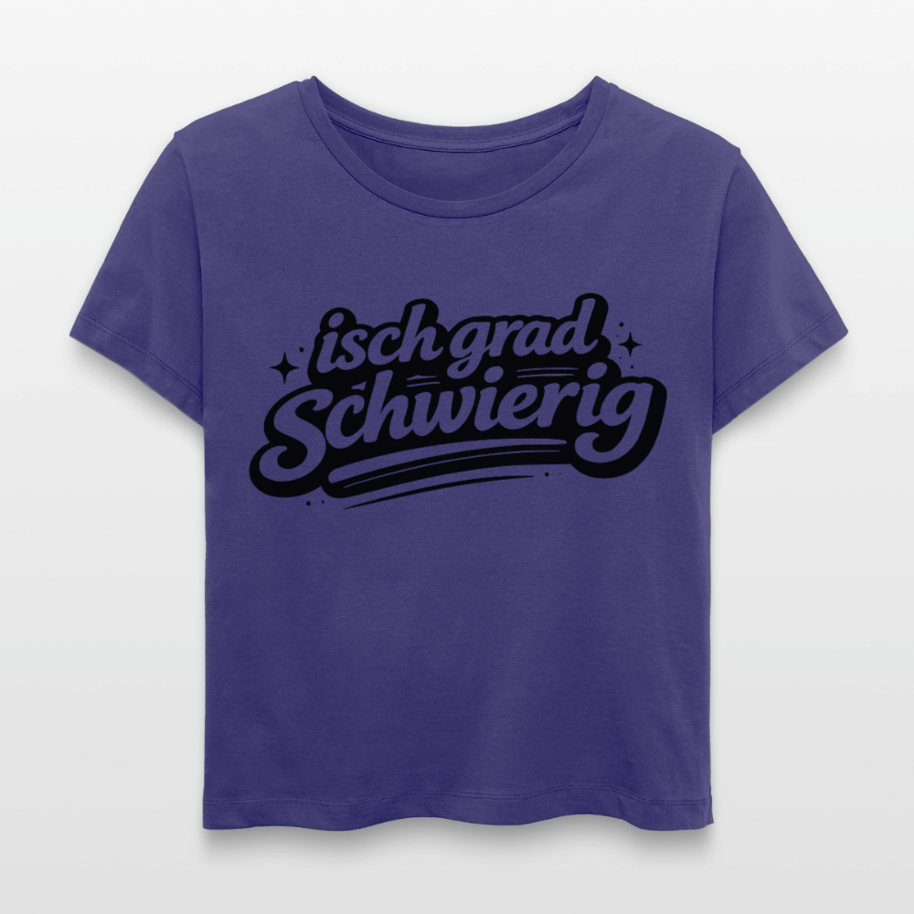 isch grad schwierig Design – Rundhals Frauen Bio-T-Shirt - Dämmerung