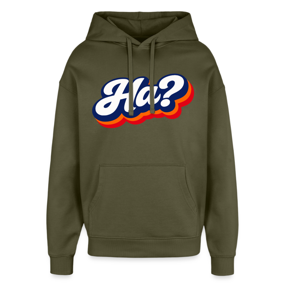 Ha? Design – Oversized Unisex Hoodie - Khaki