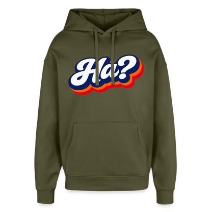 Ha? Design – Oversized Unisex Hoodie - Khaki