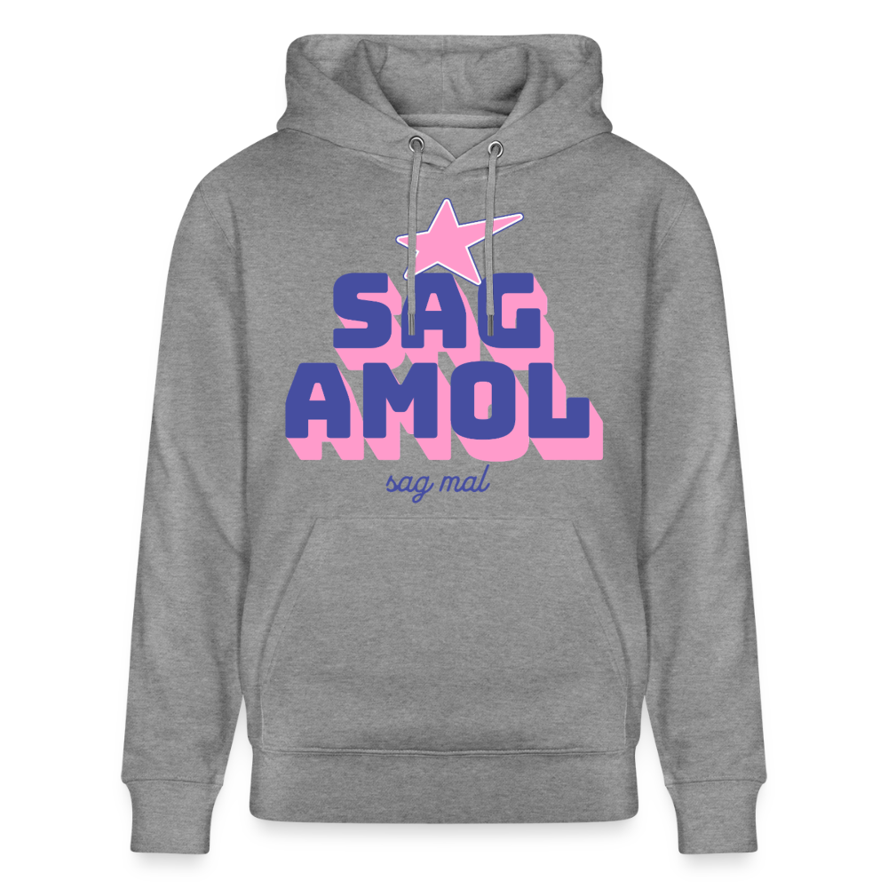 Sagamol Design – Unisex Bio-Hoodie - Hellgrau marmoriert