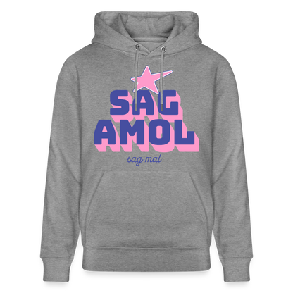 Sagamol Design – Unisex Bio-Hoodie - Hellgrau marmoriert