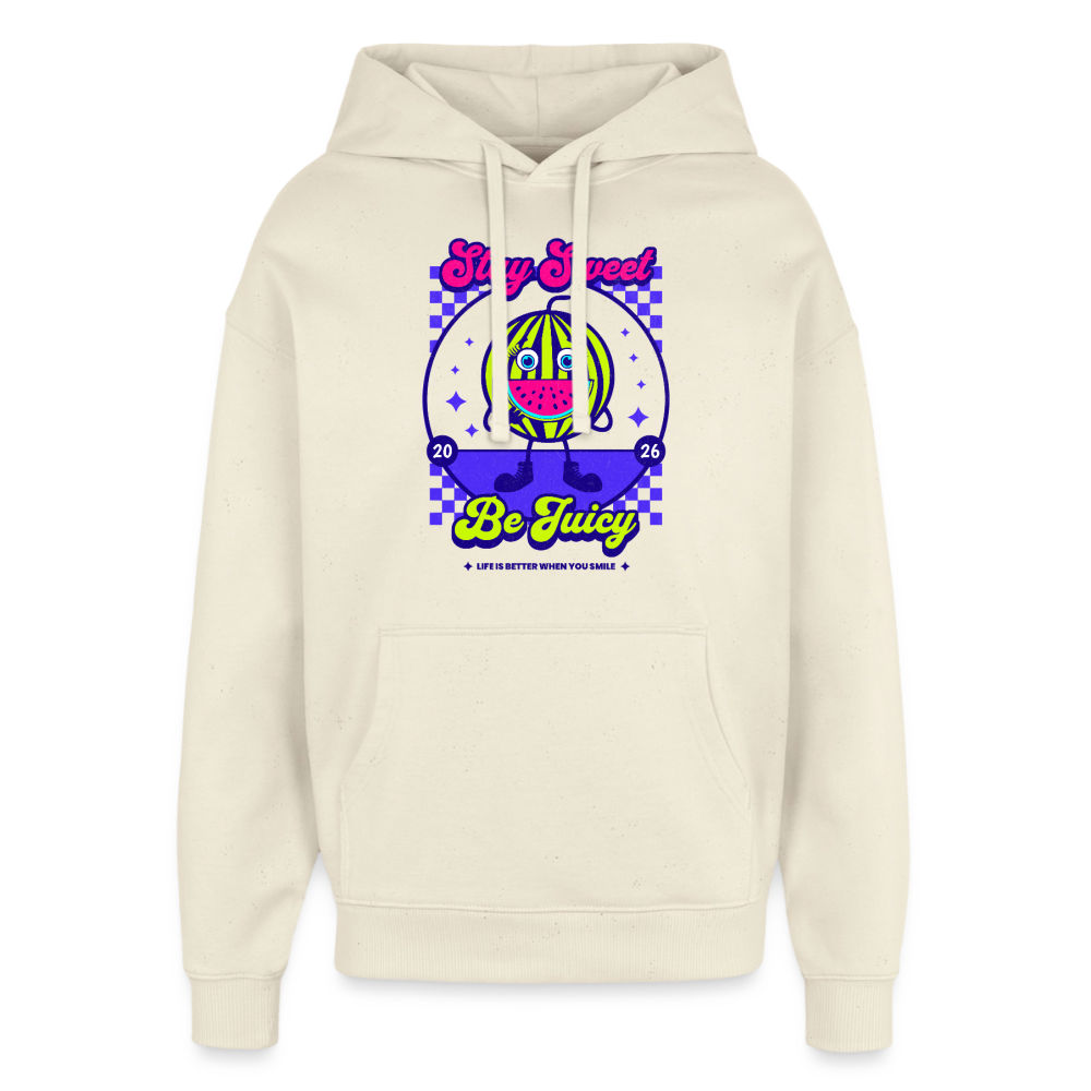 Stay Sweet Design – Oversized Unisex Hoodie - Natur
