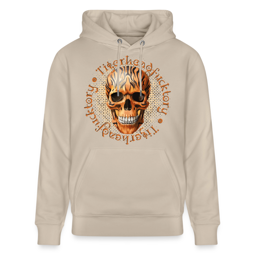 Tiger skull Design – Unisex Bio-Hoodie - Beige