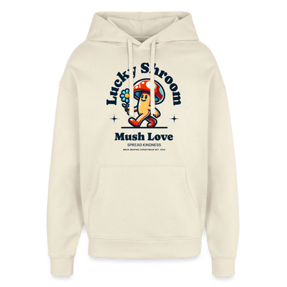 Lucky Shroom Design – Oversized Unisex Hoodie - Natur