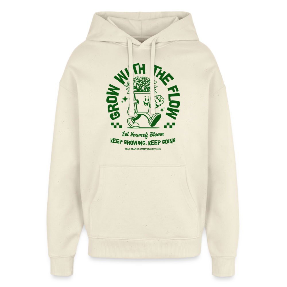 Keep Growing Design – Oversized Unisex Hoodie - Natur
