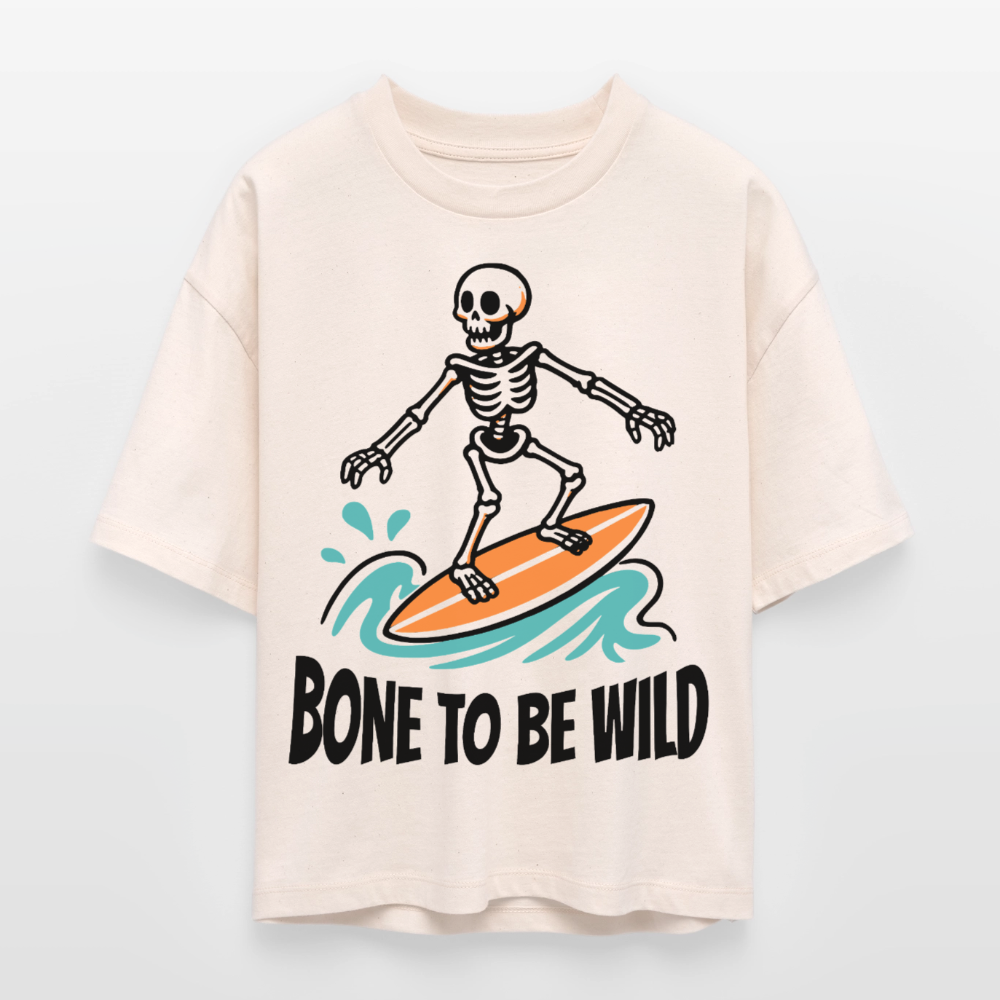 Bone to be Wild Design – Frauen Boxy Bio-T-Shirt - Natur