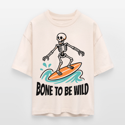 Bone to be Wild Design – Frauen Boxy Bio-T-Shirt - Natur