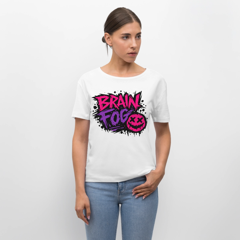 Brain Fog design – Rundhals Frauen Bio-T-Shirt - Weiß