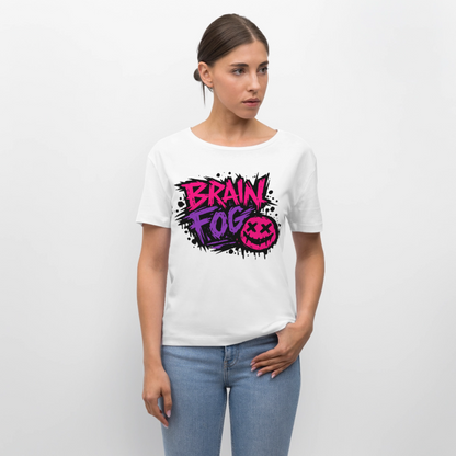 Brain Fog design – Rundhals Frauen Bio-T-Shirt - Weiß