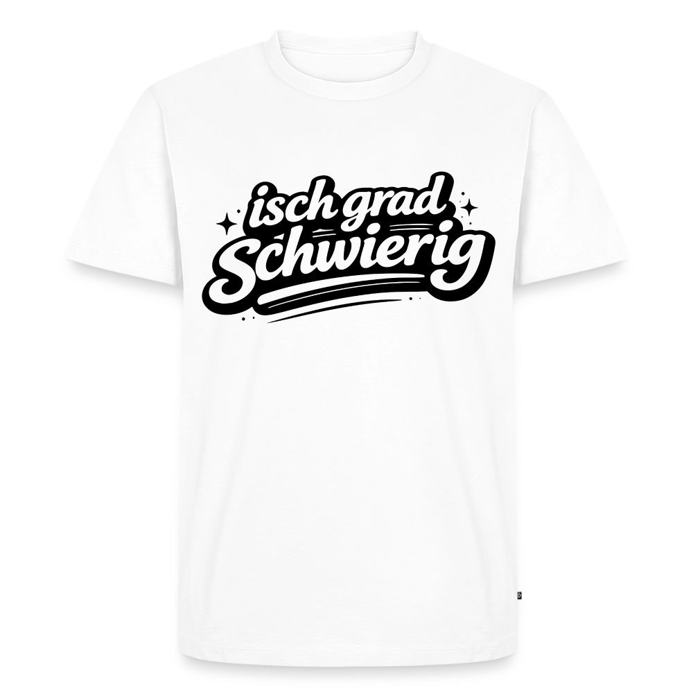 isch grad schwierig Design – Männer Premium T-Shirt - Weiß