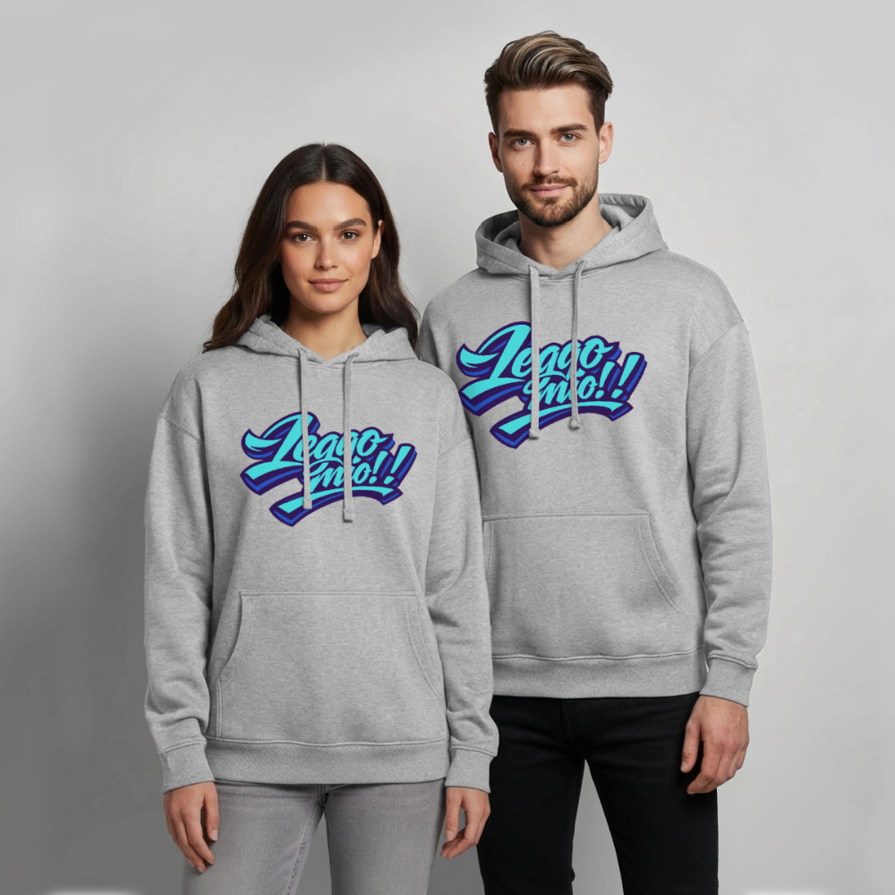 Leggomio Design – Oversized Unisex Hoodie - Grau meliert