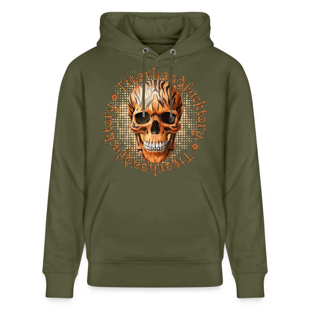 Tiger skull Design – Unisex Bio-Hoodie - Khaki Grün