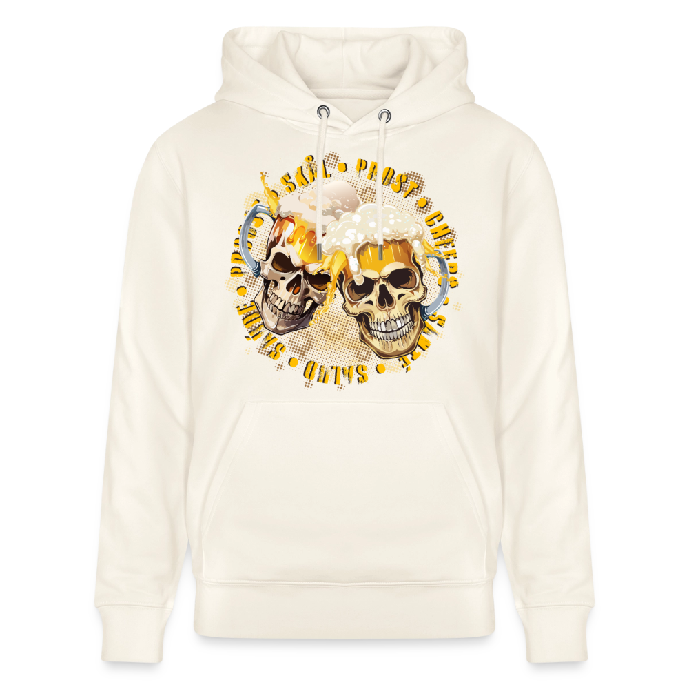 Party Skull Design – Unisex Bio-Hoodie - Naturweiß 