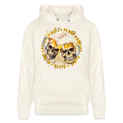 Party Skull Design – Unisex Bio-Hoodie - Naturweiß 