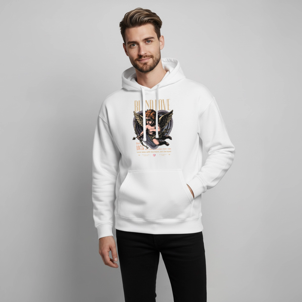 Bear Design – Oversized Unisex Hoodie - Weiß