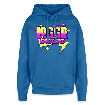 Logger bleb Design – Oversized Unisex Hoodie - Achtsames Blau