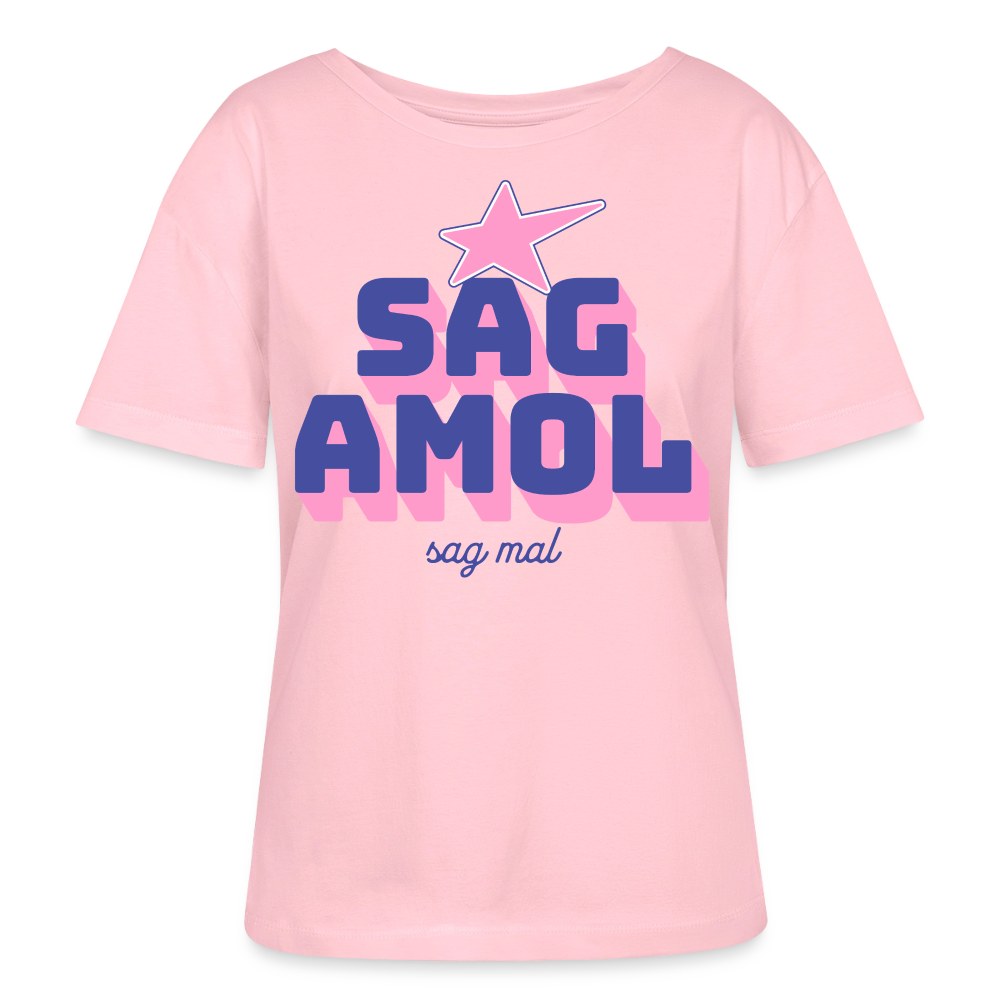 Sagamol Design – Rundhals Frauen Bio-T-Shirt - Hellrosa