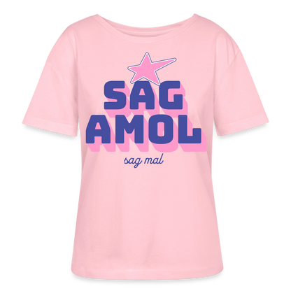 Sagamol Design – Rundhals Frauen Bio-T-Shirt - Hellrosa